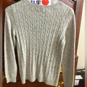 Talbots light gray knit sweater Size S
